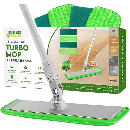 Turbo Microfiber Mop Floor Cleaning System