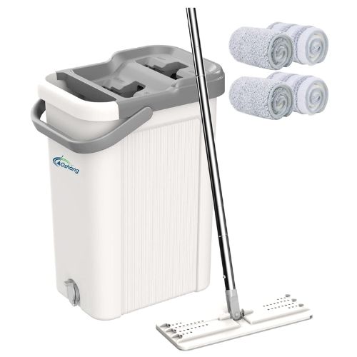 oshang Flat Floor Mop and Bucket Set